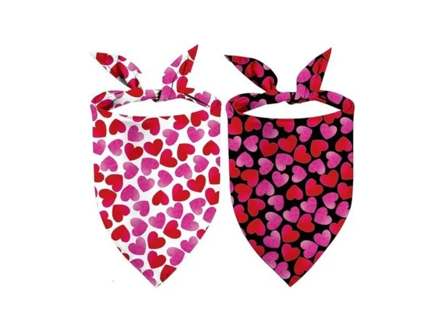 Valentine S Day Dog Bandanas 2 Pack Gradient Pink… Code