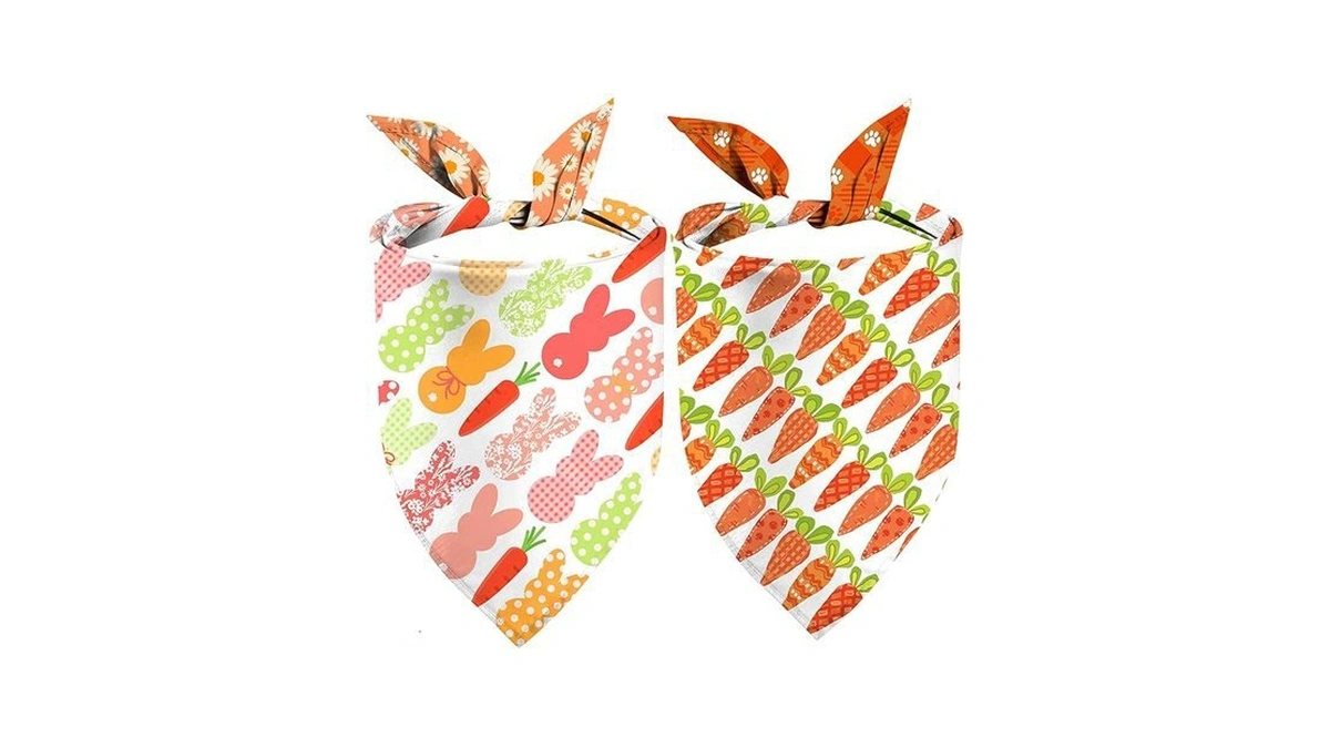 Amazon code: Easter Dog Bandanas 2 Pack Bunnies Carro
