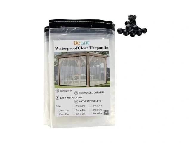 Begrit Clear Tarps Waterproof Transparent Tarpaulin… Code