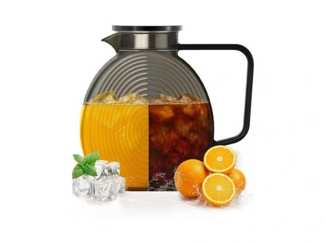 Glass Pitcher With Lid 2 3 Liter 78 Oz Glass Water… Code
