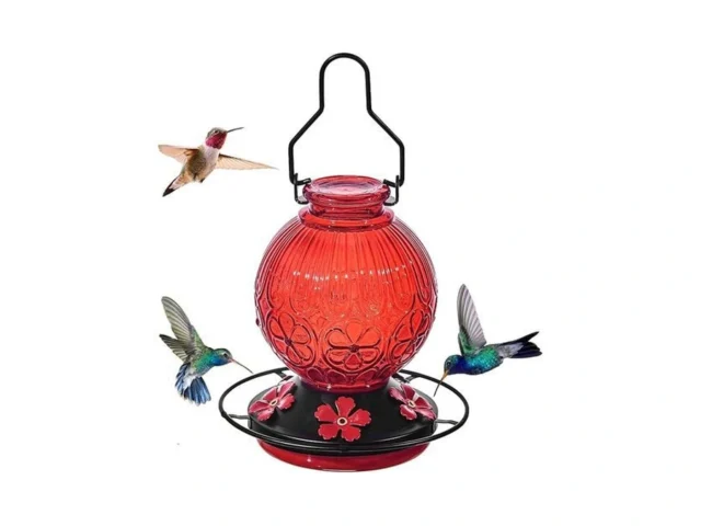 Glass Hummingbird Feeders For Outdoors Hanging 23oz… Code