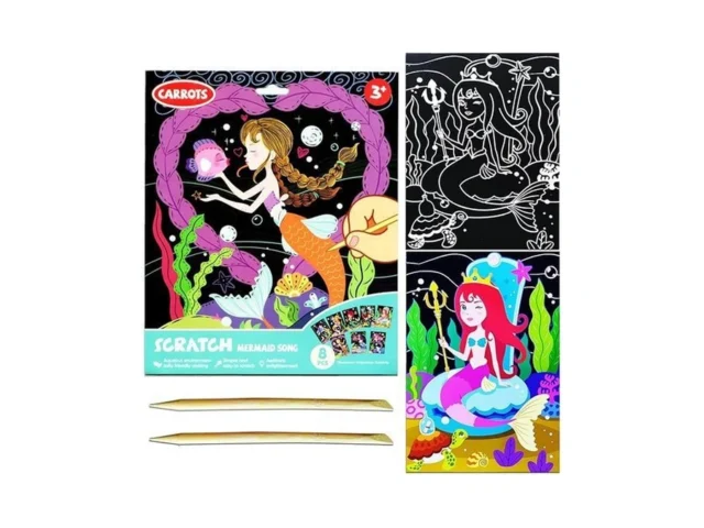 Junqiu Scratch Art For Kids Mermaid Black Rainbow… Code