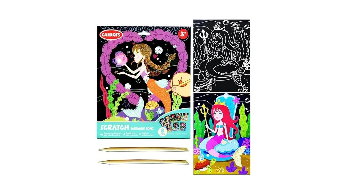 Amazon code: Junqiu Scratch Art For Kids Mermaid Blac