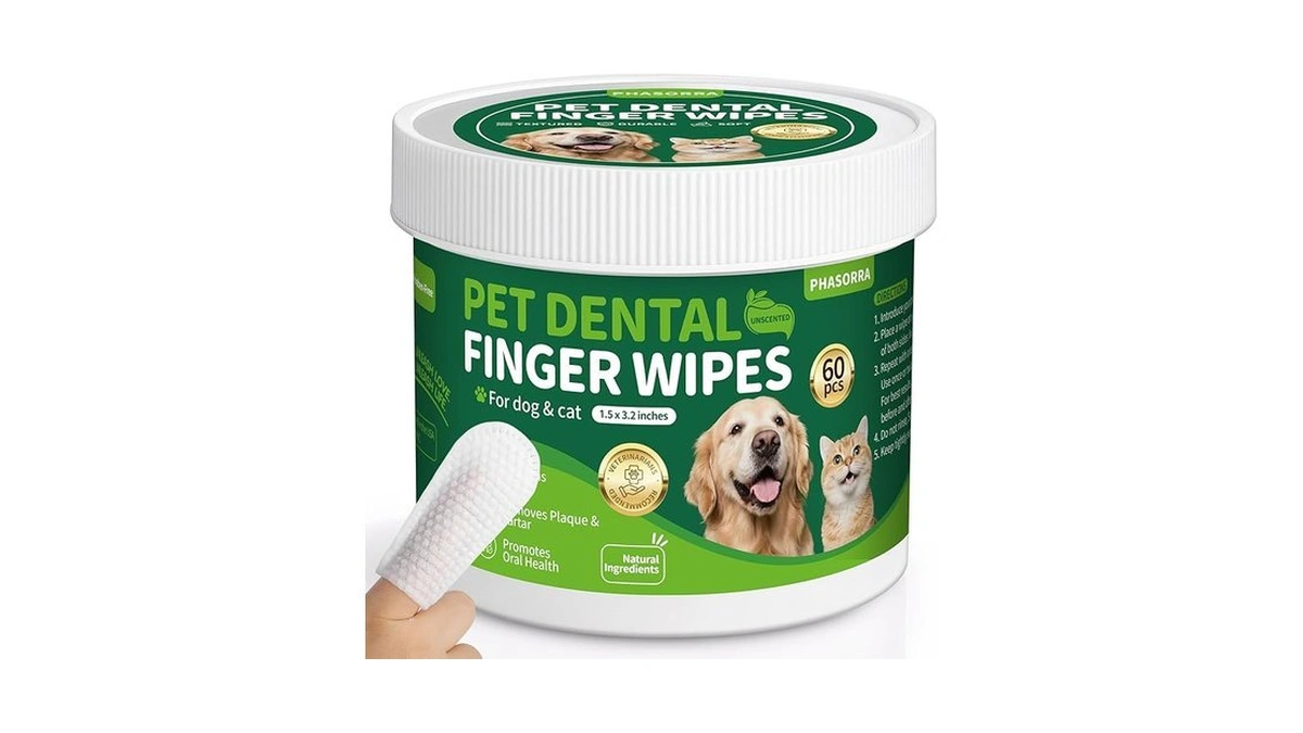 Amazon code: Phasorra Dog Dental Care Wipes - Cat Dog