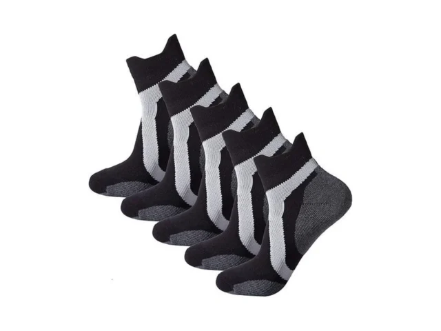 Teebulen Men S Black 5-pack Cushioned Anti Sweat… Code