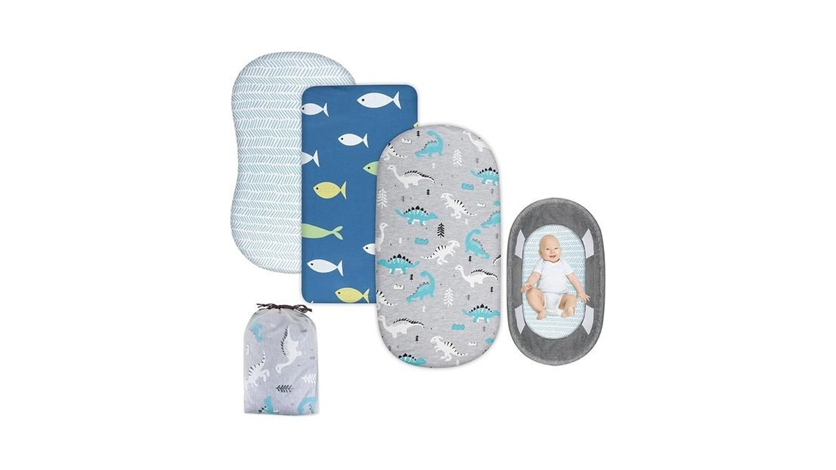 Amazon code: Moomoo Baby Fitted Bassinet Sheets 3 Pac