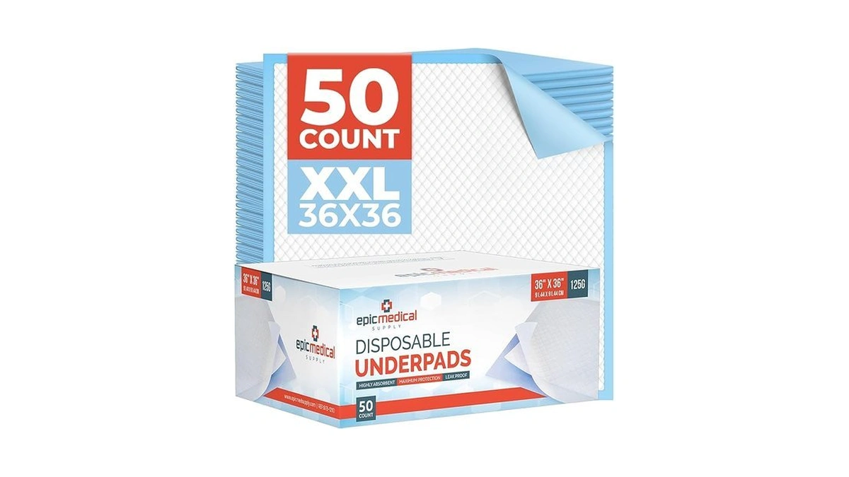 Amazon coupon: Disposable Adult Bed Pads 36 X 36 Blue C