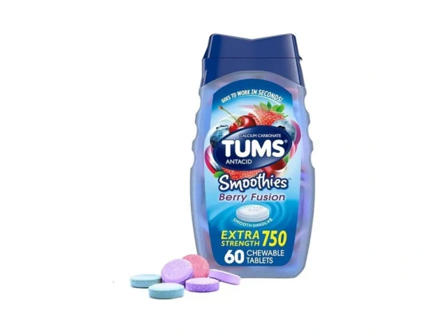 Tums Antacid Smoothies Berry Fusion Tablets 60 Count Coupon