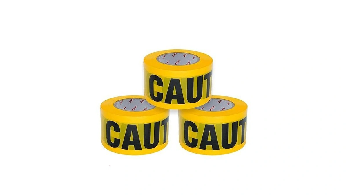 Amazon coupon: Zkh Yellow Caution Tape - 3 Pack High Vi