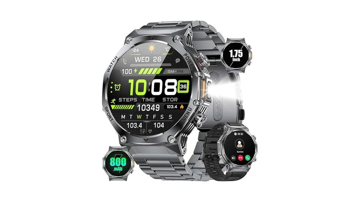 Amazon coupon: Sunkta Ef15 Military Smart Watch For Men