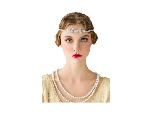 Sweetv 1920s Headband For Women-silver Rhinestone… Code