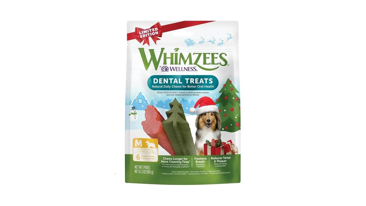 Amazon coupon: Whimzees Wellness Holiday Dog Dental Tre
