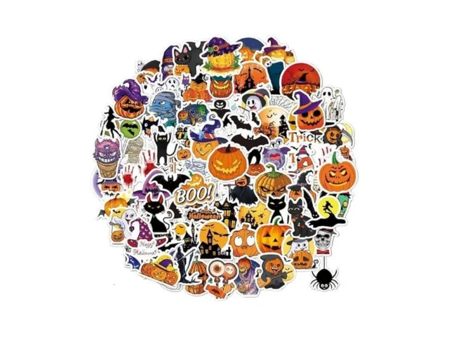 100pcs Horror Halloween Stickers For Kids Vinyl… Code