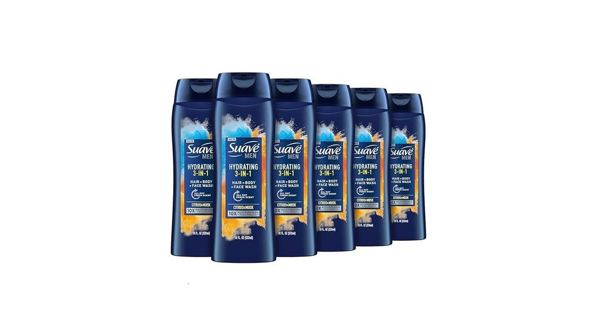 Amazon coupon: Suave Men Moisturizing Body Face And Hai