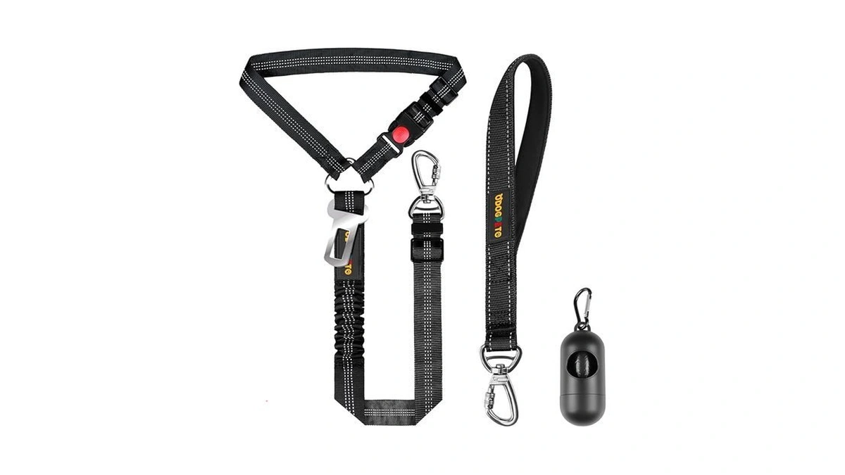 Amazon coupon: Odogpeto Dog Seat Belt Harness For Car D
