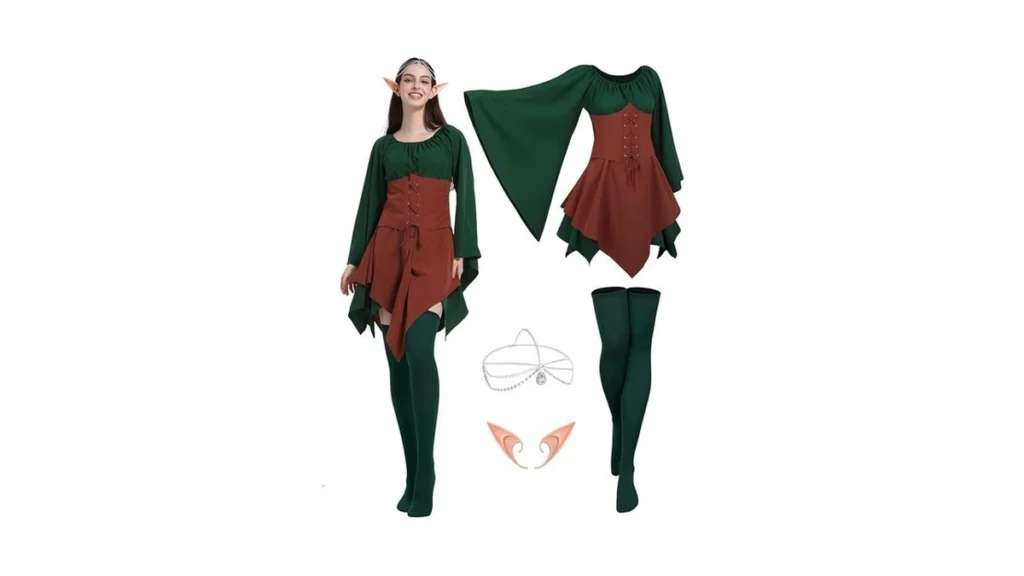 Amazon coupon: 4 Pcs Fairy Costume For Woman Renaissanc