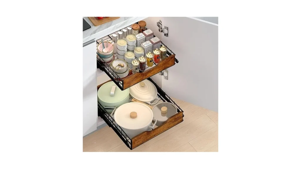 Amazon coupon: Huxitocan Heavy Duty Pull Out Cabinet Or