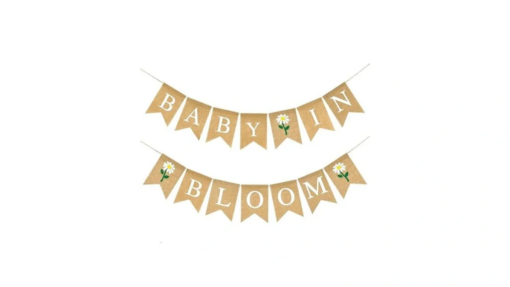Amazon coupon: Gcqq Baby In Bloom Burlap Sign Banner Ru