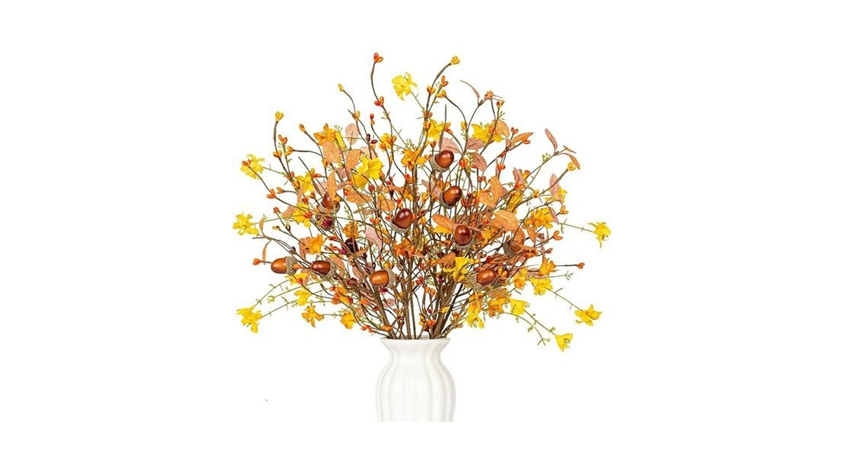 Amazon coupon: Magicwreath Artificial Fall Flowers 12 P