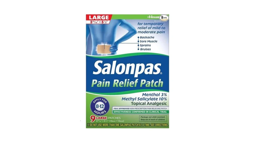 Amazon coupon: Salonpas Pain Relief Patch 9 Count Large