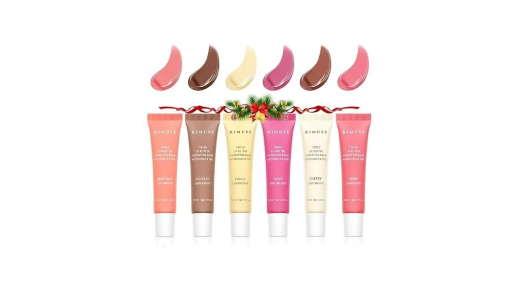 Amazon code: Kimuse 6 Pcs Tinted Lip Butter Hydration