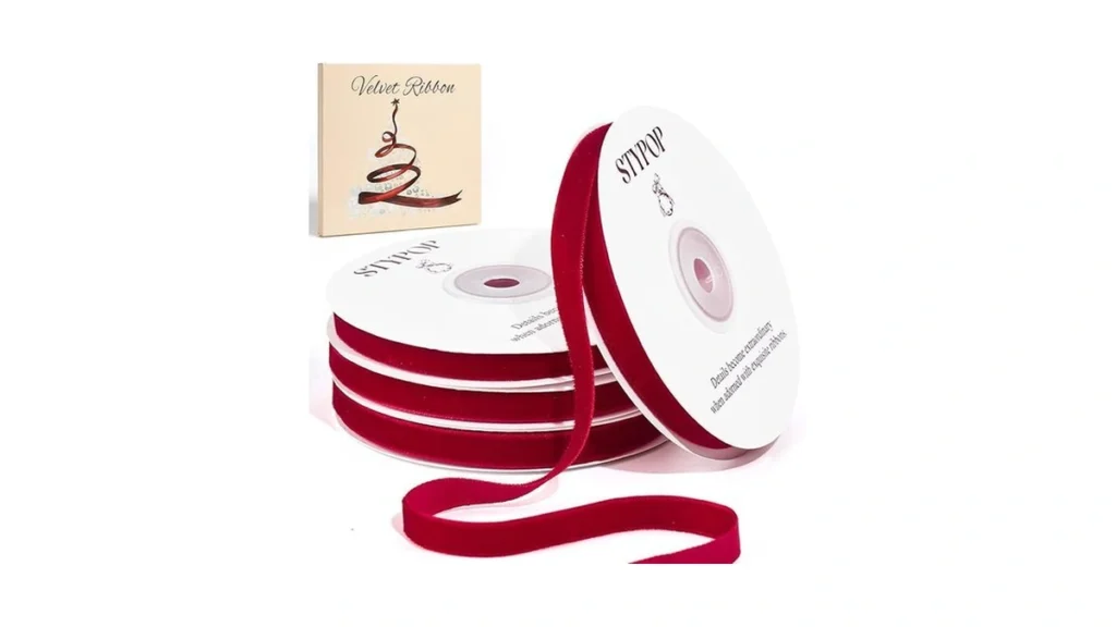 Amazon code: 40 Yd Red Velvet Ribbon For Gift Wrappin