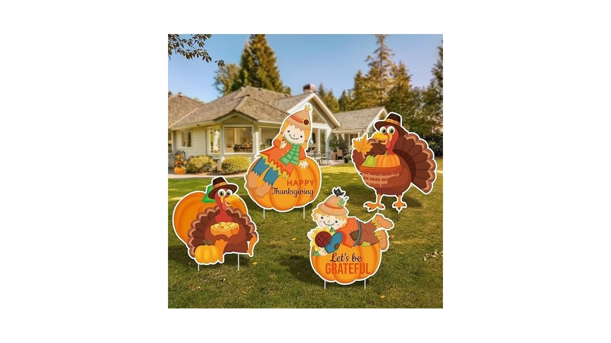 Amazon code: Thanksgiving Outdoor Decorations Yard 4p