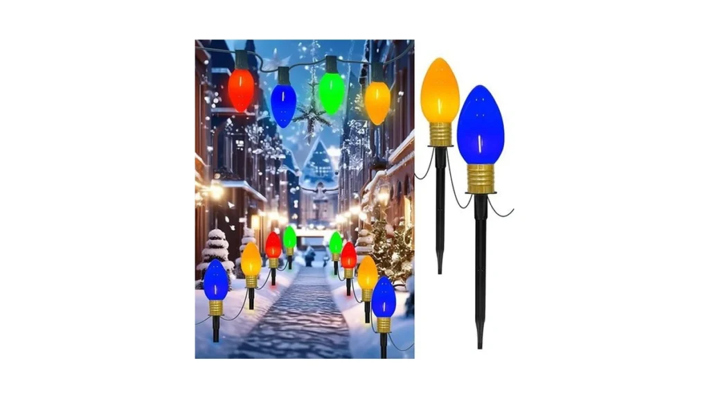 Amazon coupon: C9 Christmas Pathway Stake Lights 7ft Ch