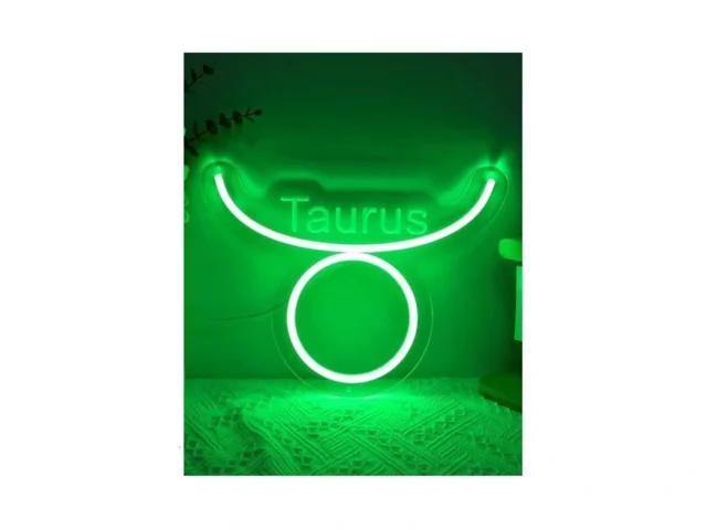 Taurus Neon Sign For Christmas Gifts Led Zodiac… Code