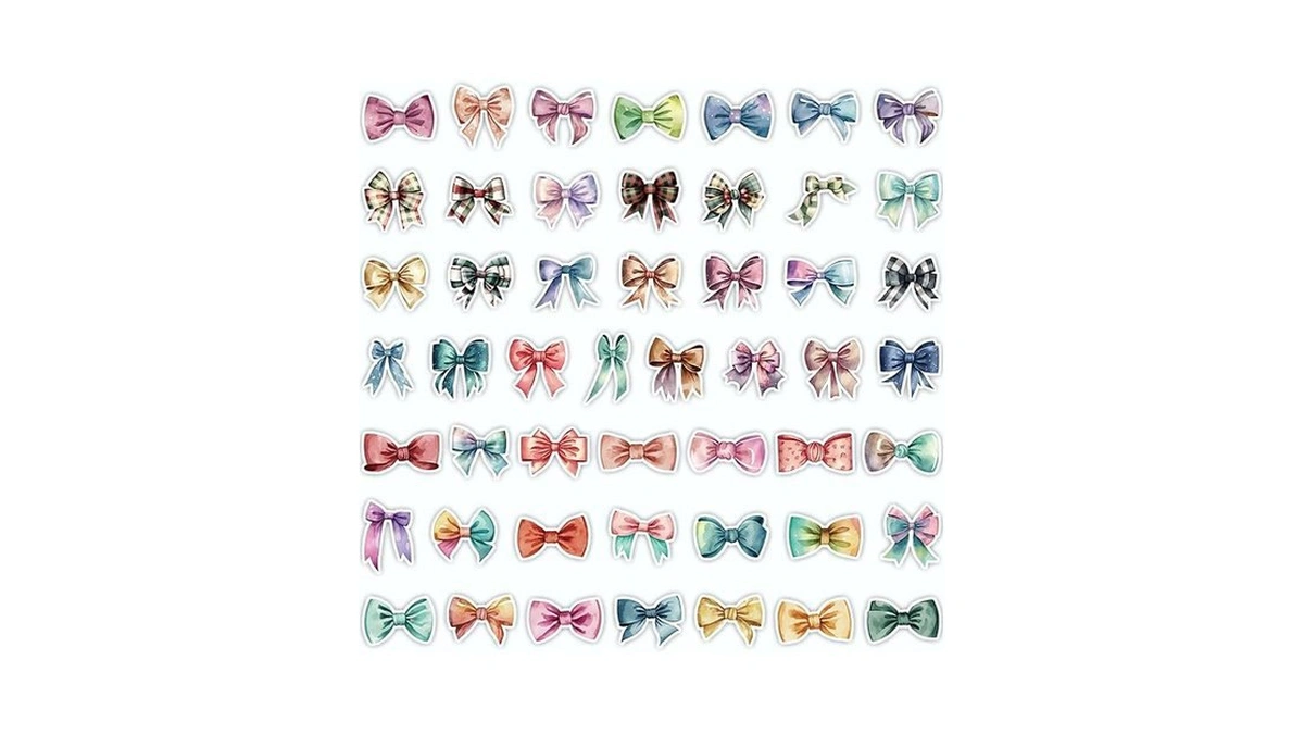 Amazon code: 50pcs Bowknot Stickers Decals Feihuaer A