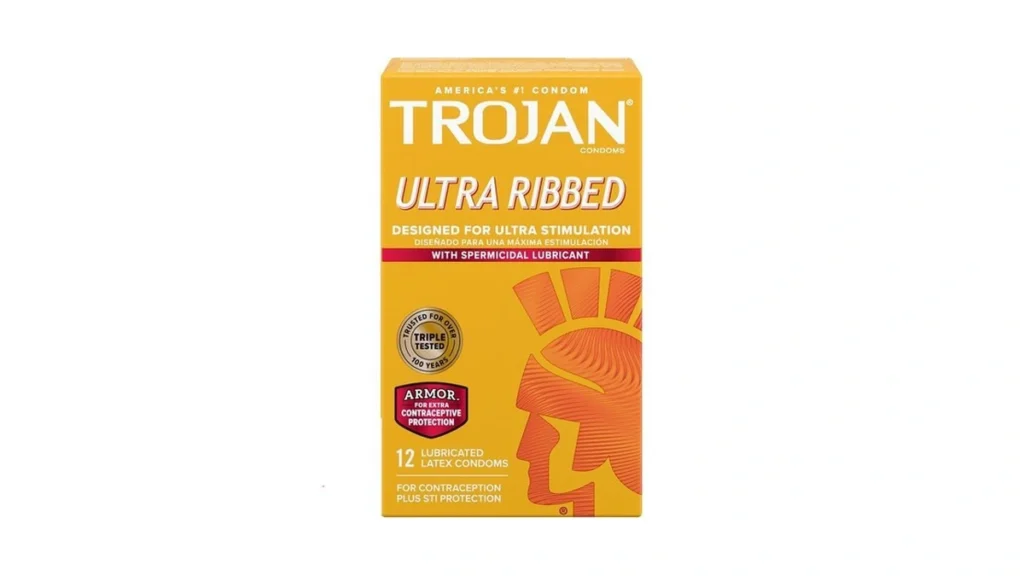 Amazon coupon: Trojan Stimulations Ultra Ribbed Spermic