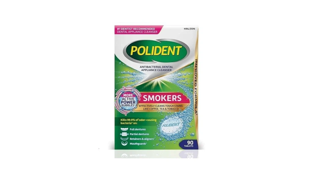 Amazon coupon: Polident Smokers Antibacterial Dental Ap