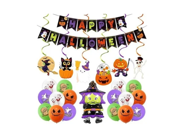 Happy Halloween Banner Halloween Party Decorations… Code