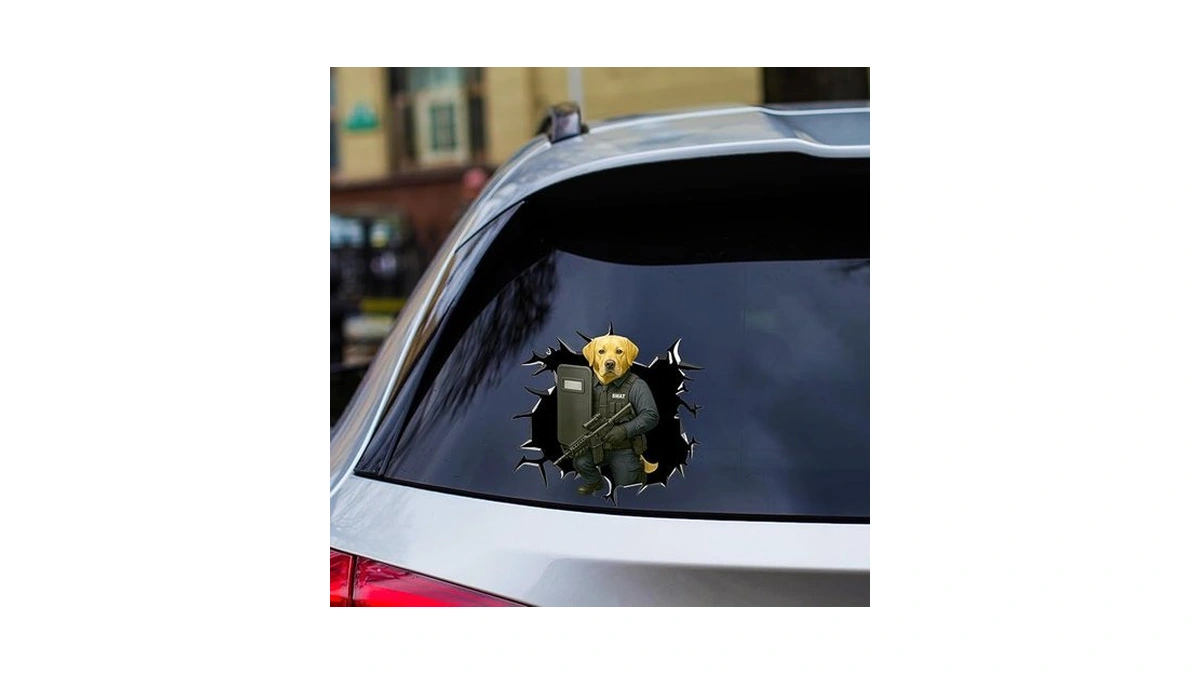 Amazon coupon: Swat Police Dog Decal Labrador Retriever