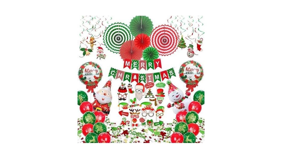 Amazon code: Fvabo Christmas Party Decorations Merry