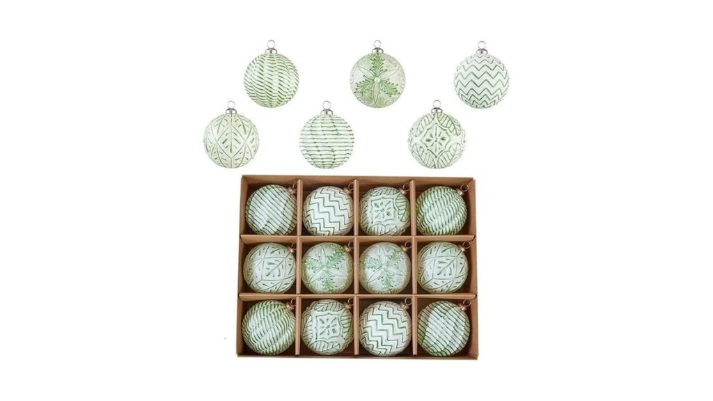 Amazon code: Vintage Christmas Ornaments Ball Set 12