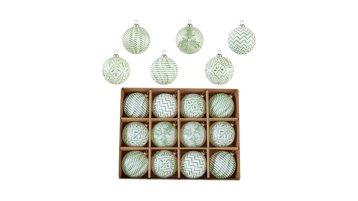 Amazon code: Vintage Christmas Ornaments Ball Set 12