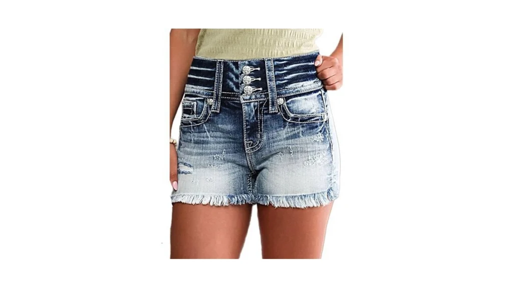 Amazon coupon: Flamingals Distressed Jean Shorts For Wo