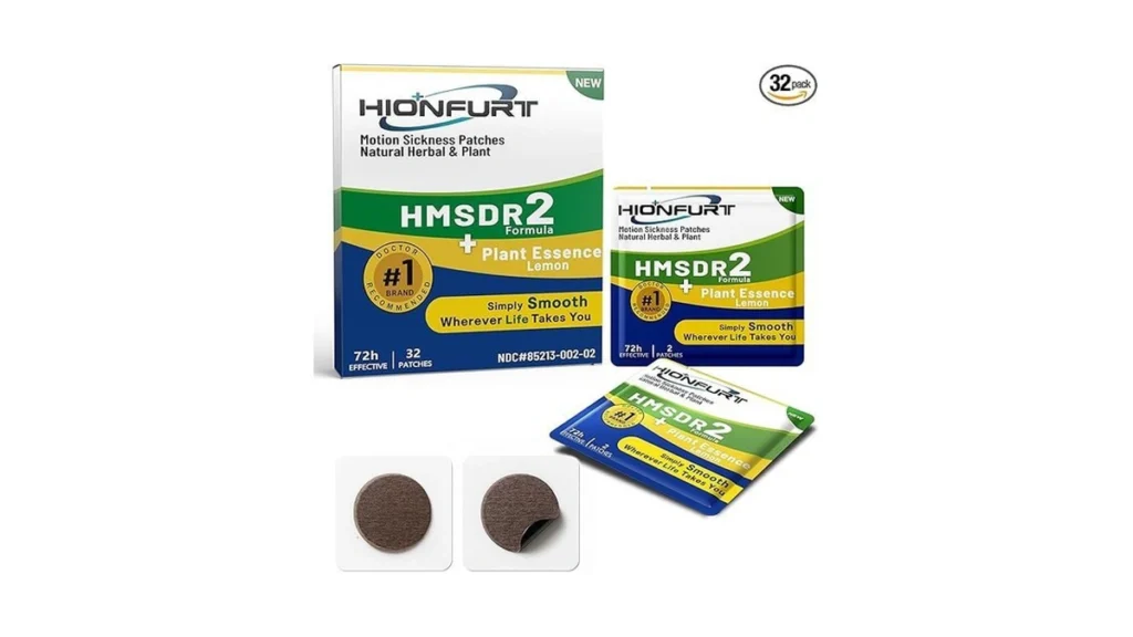 Amazon code: Hionfurt Hmsdr2 32ct Motion Sickness Pat