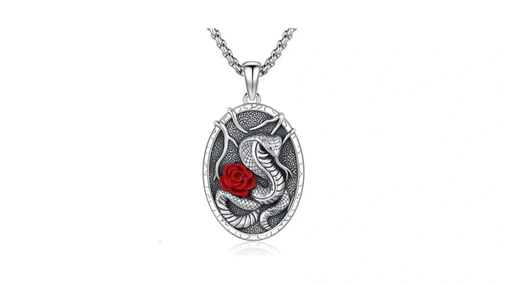 Amazon coupon: Xixles Retro Snake Necklace 925 Sterling