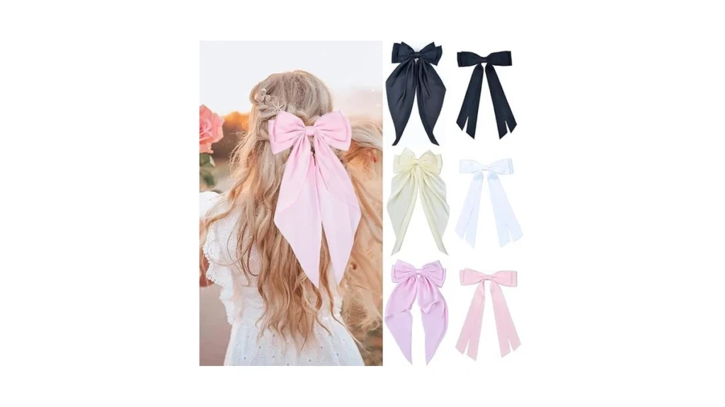 Amazon code: Hair Bows For Women 6 Pcs Hair Bow 3 Pcs