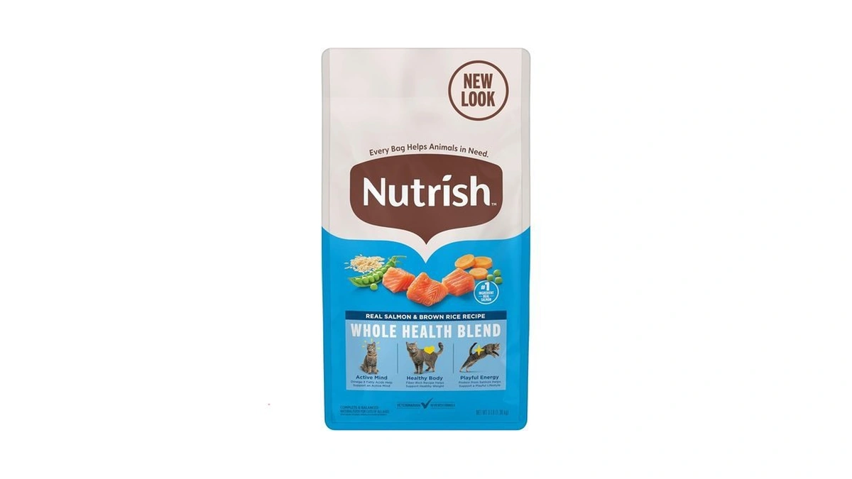 Amazon coupon: Nutrish Dry Cat Food Real Salmon Brown R