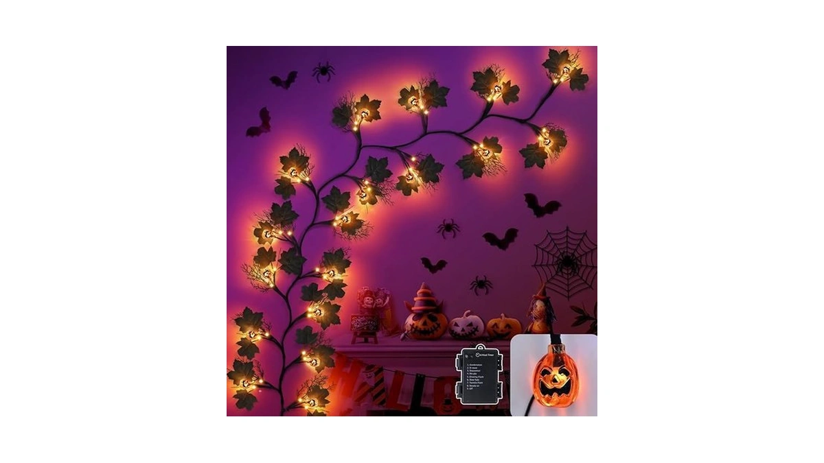 Amazon code: 6 Ft 54 Led Halloween Lights 8 Modes Tim