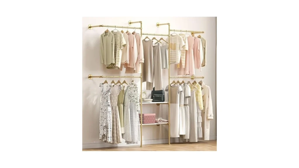 Amazon code: Dabilongc Industrial Pipe Clothing Rack
