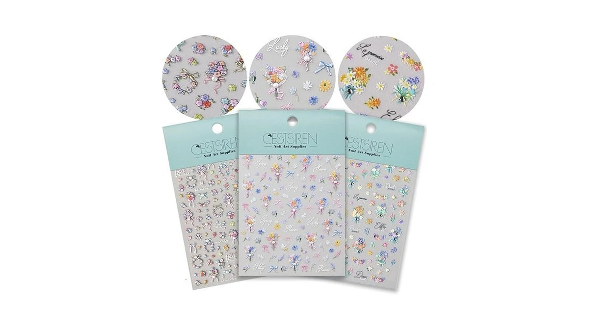 Amazon code: Cestsiren Spring Bouquet Nail Art Sticke