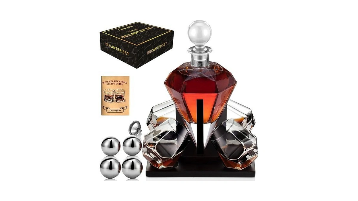 Amazon code: Luxurybar Diamond Whiskey Decanter Sets