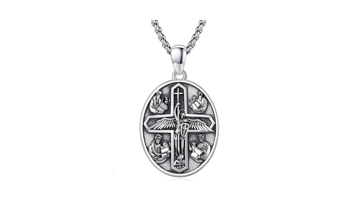 Amazon coupon: Xixles St Michael Pendant For Men 925 St
