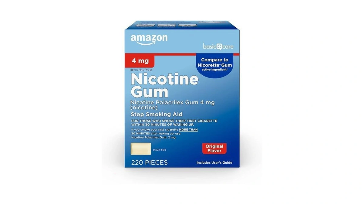 Amazon coupon: Amazon Basic Care Uncoated Nicotine Pola