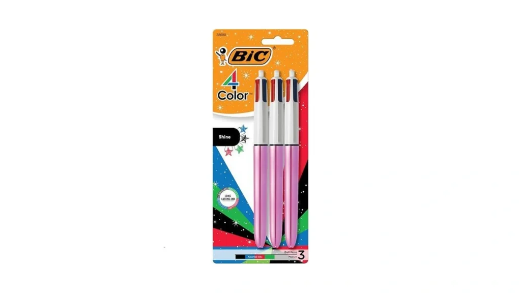 Amazon coupon: Bic 4 Color Shine Retractable Ballpoint