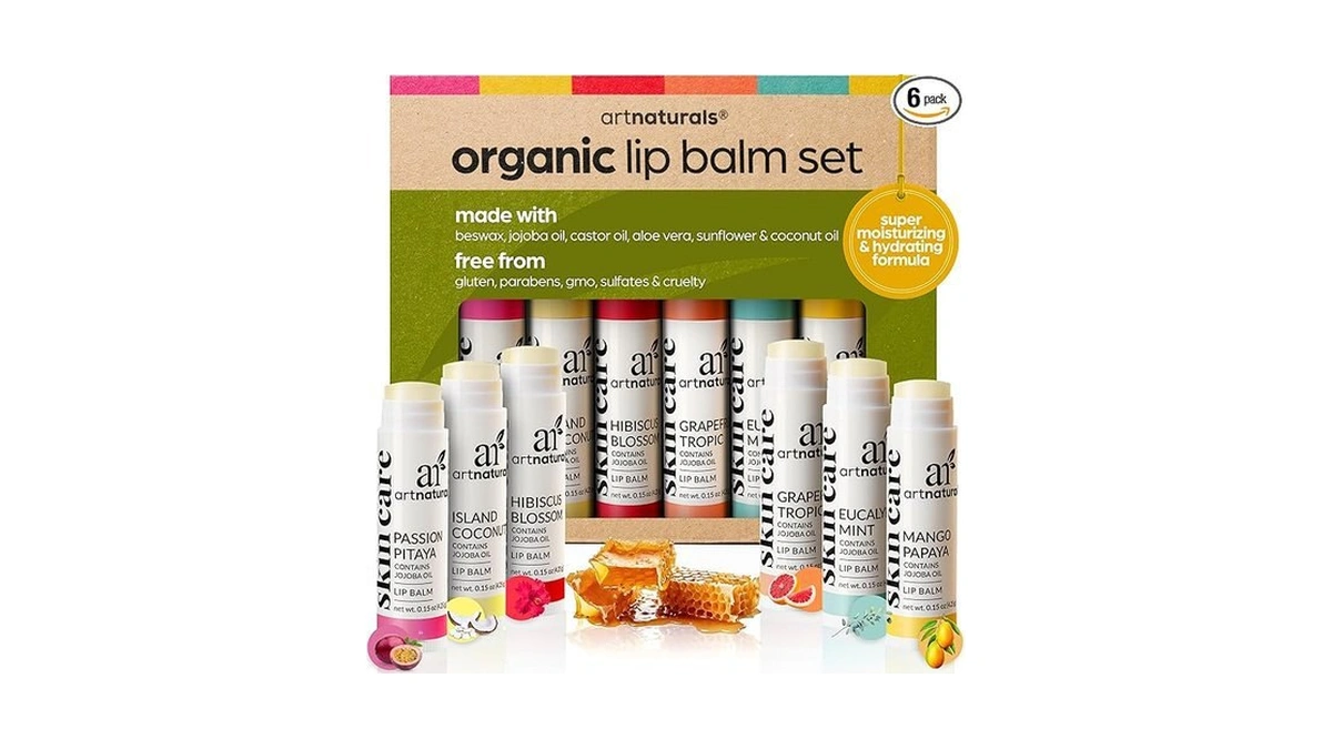 Amazon coupon: Artnaturals Organic Beeswax Lip Balm Gif